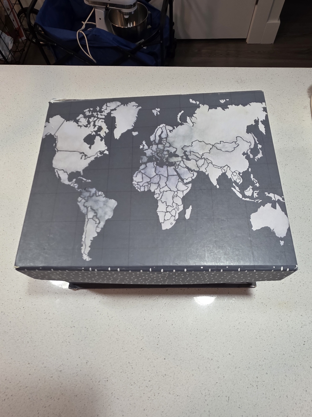 World Map Decorative Storage Box - - Picture 2 of 8